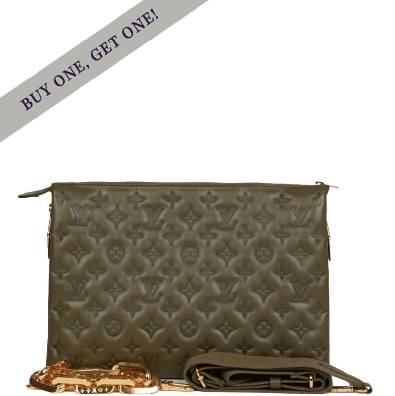 Louis Vuitton Coussin MM Khaki Green Lambskin Gold Hardware AWE - Image 13