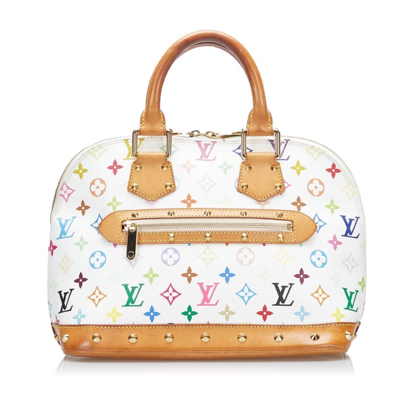 Louis Vuitton Alma PM White Multicolor Monogram Canvas AWE - Image 13