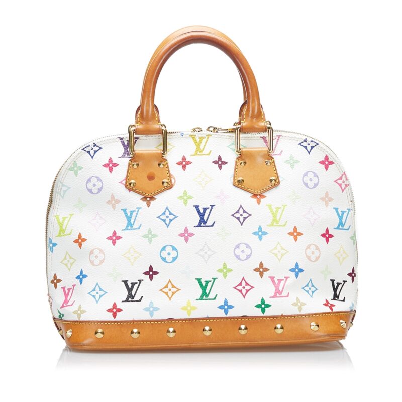 Louis Vuitton Alma PM White Multicolor Monogram Canvas AWE - Image 2