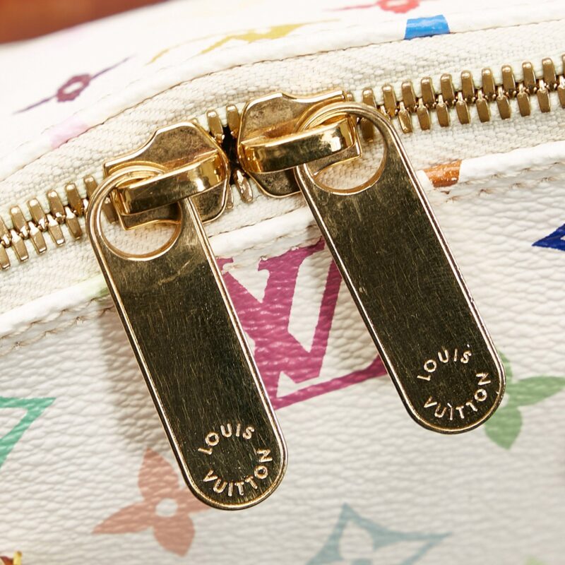 Louis Vuitton Alma PM White Multicolor Monogram Canvas AWE - Image 6