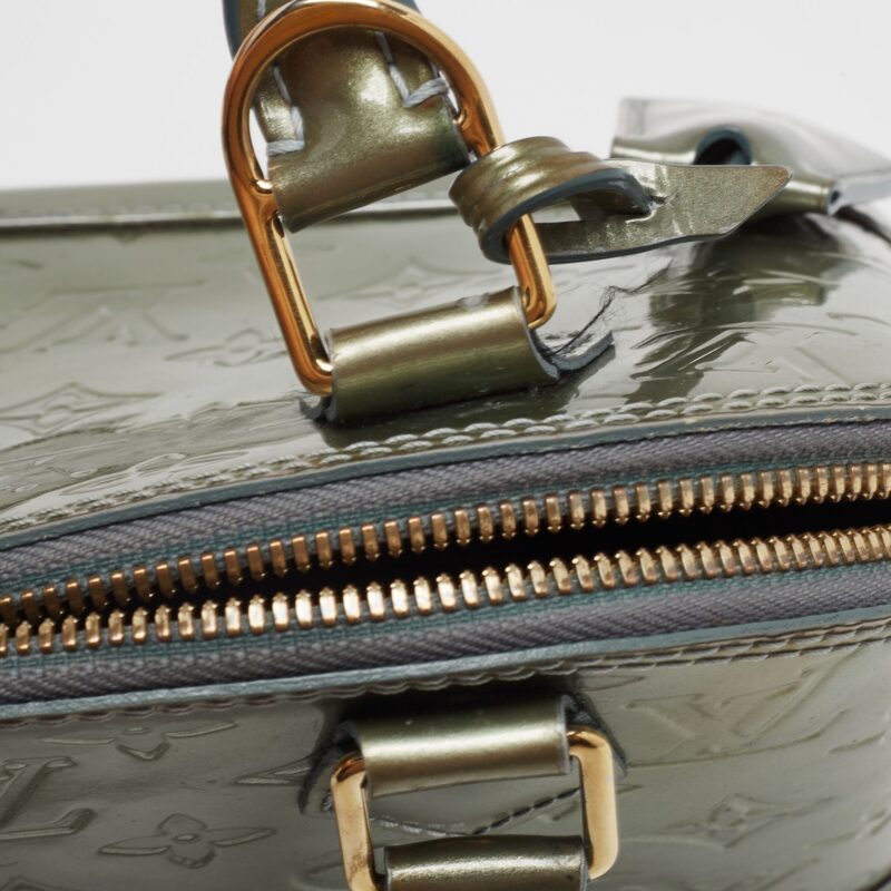 Louis Vuitton Green Monogram Vernis Alma BB Bag AWE - Image 6