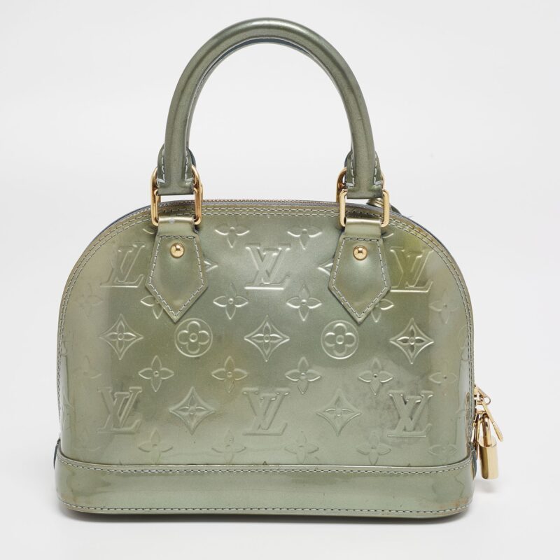 Louis Vuitton Green Monogram Vernis Alma BB Bag AWE - Image 4