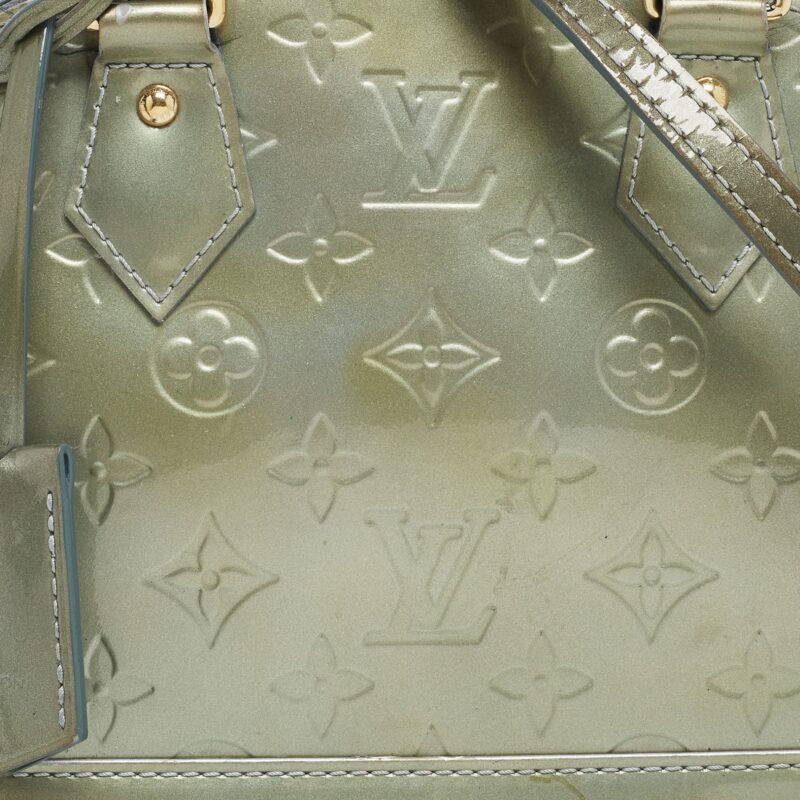 Louis Vuitton Green Monogram Vernis Alma BB Bag AWE - Image 5