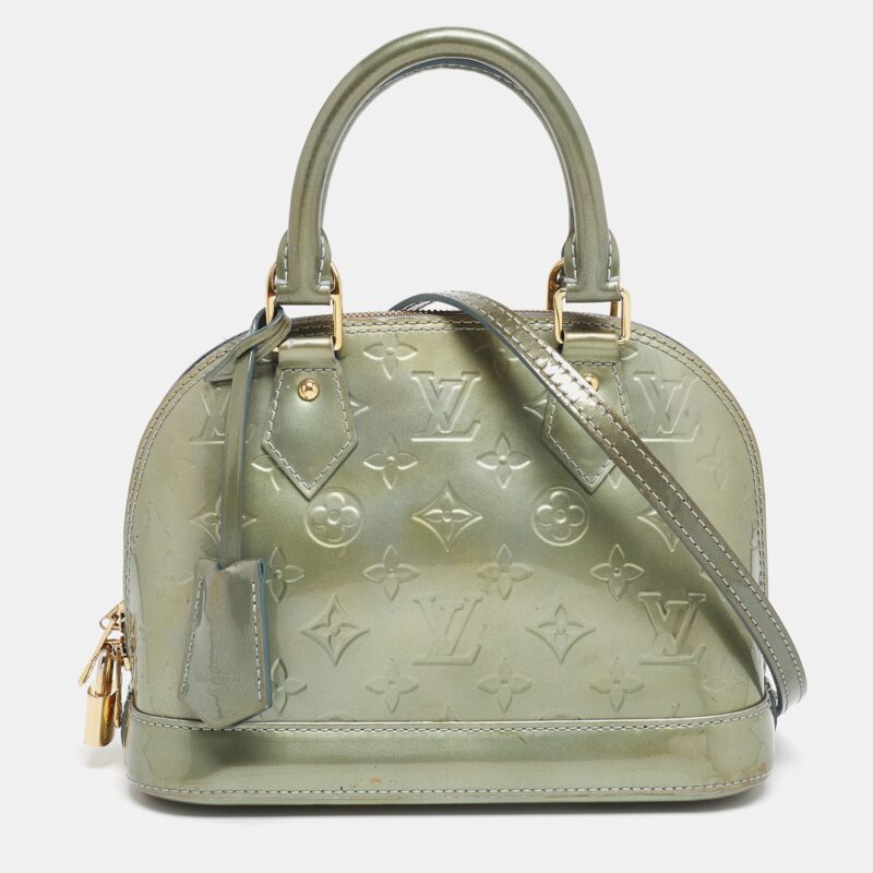 Louis Vuitton Green Monogram Vernis Alma BB Bag AWE