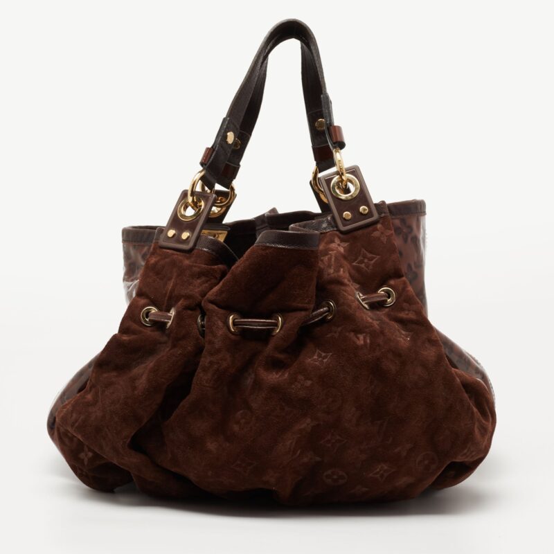 Louis Vuitton Espresso Monogram Suede Limited Edition Irene Bag AWE - Image 4