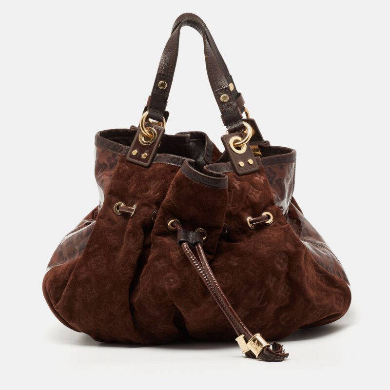 Louis Vuitton Espresso Monogram Suede Limited Edition Irene Bag AWE