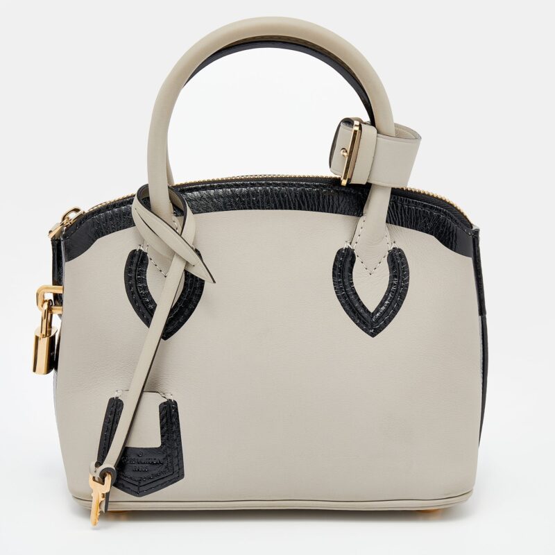 Louis Vuitton Gris Cuir Obsession Lockit BB Bag AWE