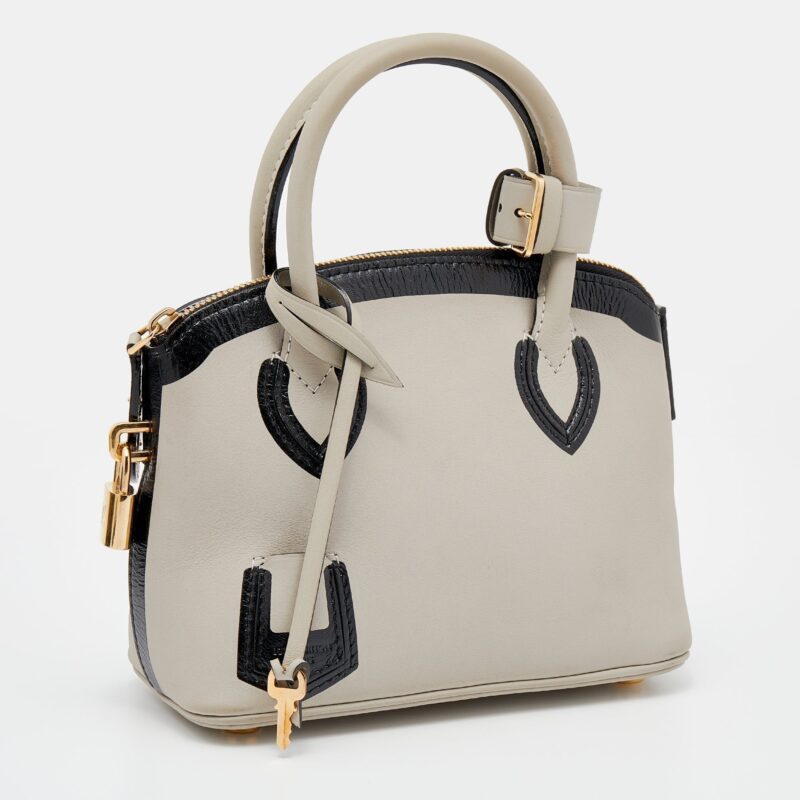 Louis Vuitton Gris Cuir Obsession Lockit BB Bag AWE - Image 3