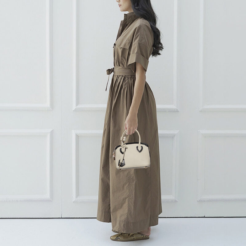 Louis Vuitton Gris Cuir Obsession Lockit BB Bag AWE - Image 2