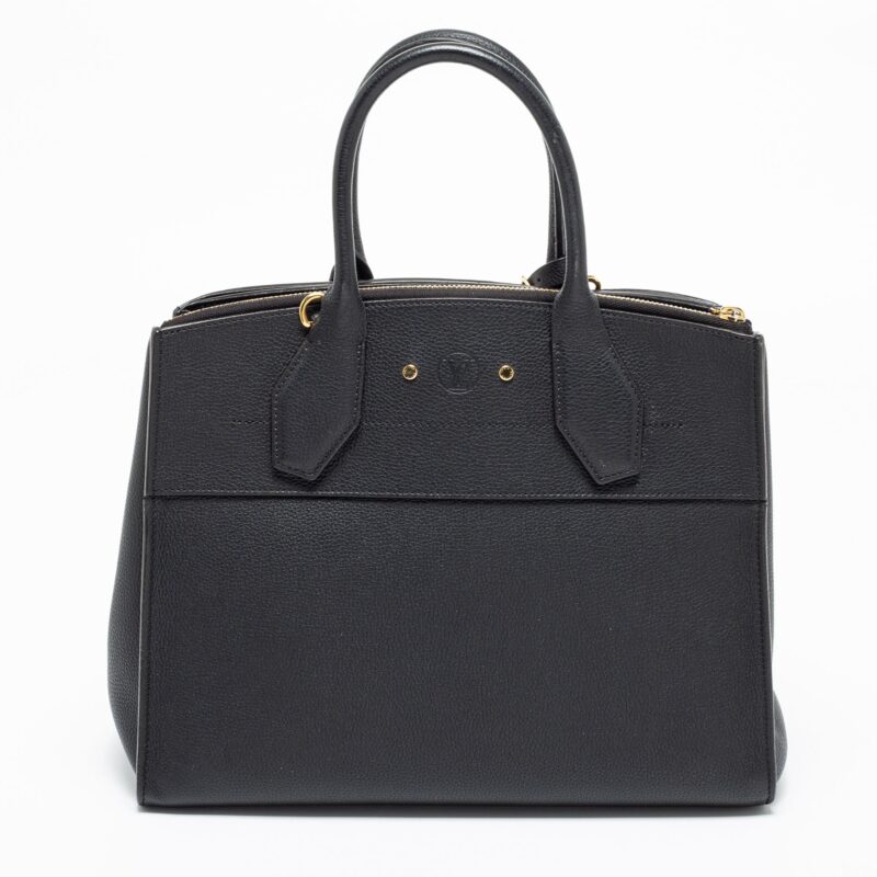 Louis Vuitton Black Leather City Steamer MM Bag AWE - Image 4