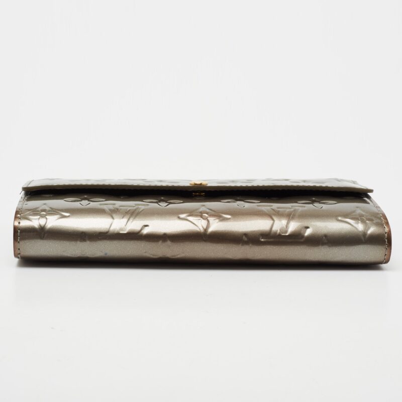 Louis Vuitton Gris Art Deco Monogram Vernis Sarah Wallet AWE - Image 8